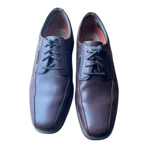 Clarks Unstructured Mens Brown Leather Oxford Dress Shoes Comfort Casual Size 8M